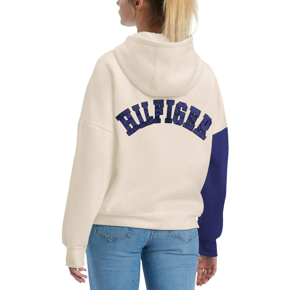 Baltimore Ravens Tommy Hilfiger Women's Harriet Pullover Hoodie - Cream/Purple - NFL