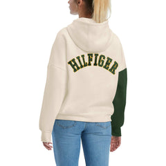 Green Bay Packers Tommy Hilfiger Women's Harriet Pullover Hoodie - Cream/Green - NFL