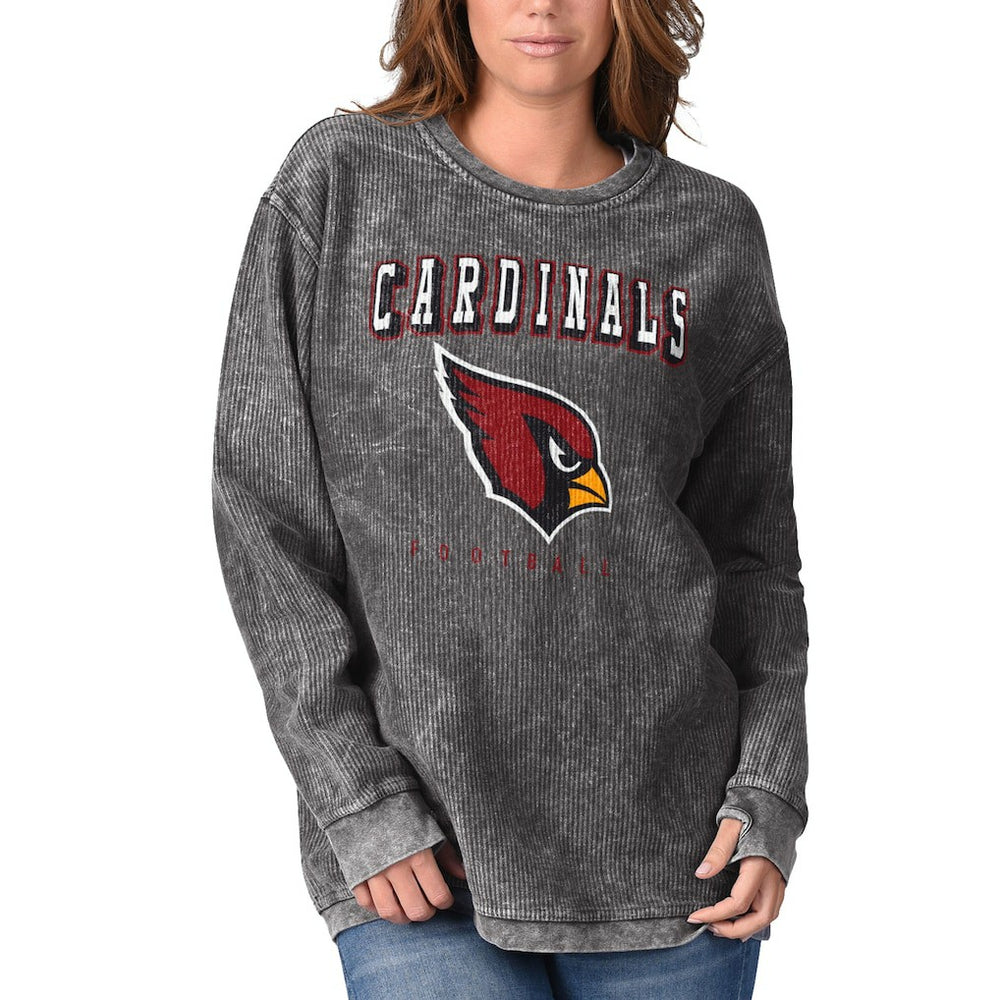 Arizona Cardinals G-III 4Her by Carl Banks Women's Comfy Cord Pullover Sweatshirt - Black - NFL