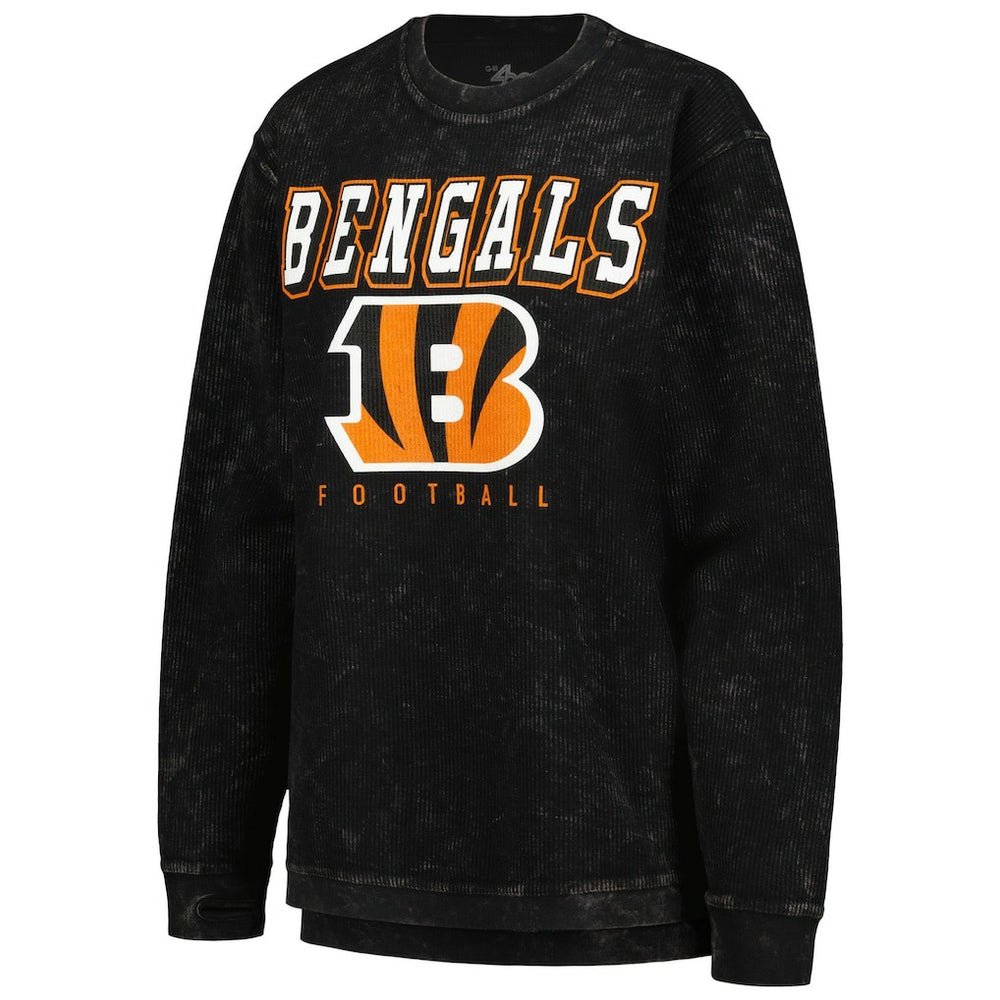 Cincinnati Bengals G-III 4Her by Carl Banks Women's Comfy Cord Pullover Sweatshirt - Black - NFL