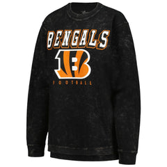 Cincinnati Bengals G-III 4Her by Carl Banks Women's Comfy Cord Pullover Sweatshirt - Black - NFL