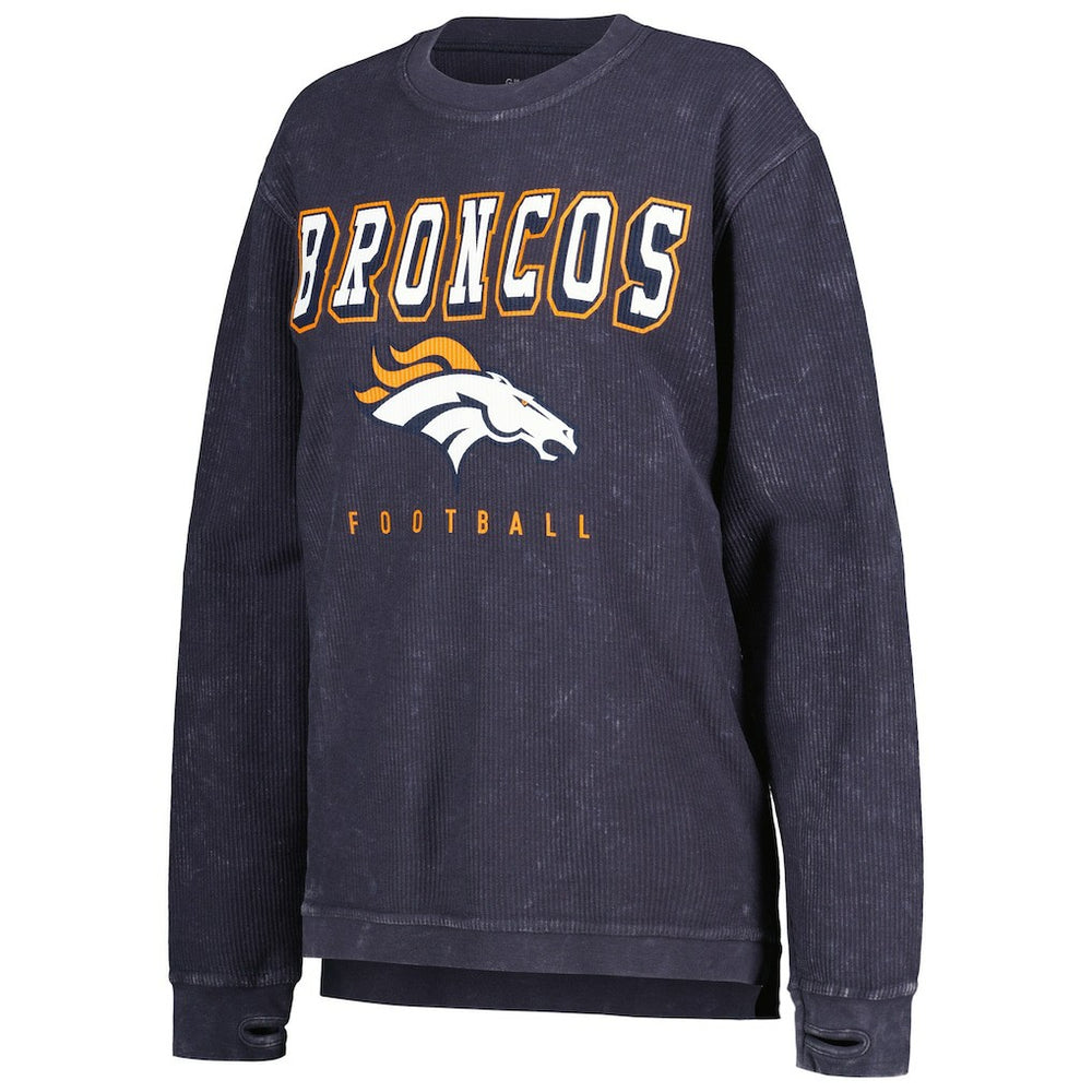 Denver Broncos G-III 4Her by Carl Banks Women's Comfy Cord Pullover Sweatshirt - Navy - NFL