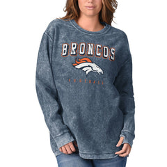 Denver Broncos G-III 4Her by Carl Banks Women's Comfy Cord Pullover Sweatshirt - Navy - NFL