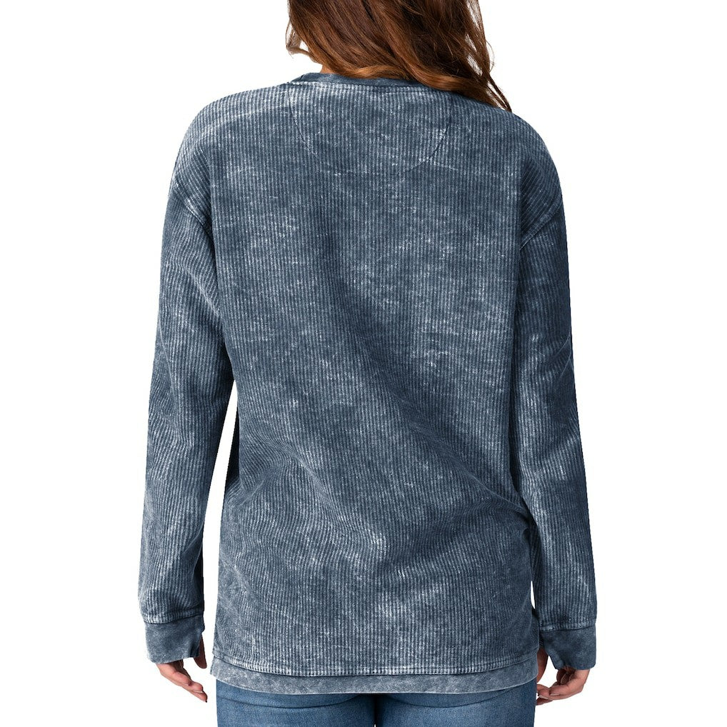 Denver Broncos G-III 4Her by Carl Banks Women's Comfy Cord Pullover Sweatshirt - Navy - NFL
