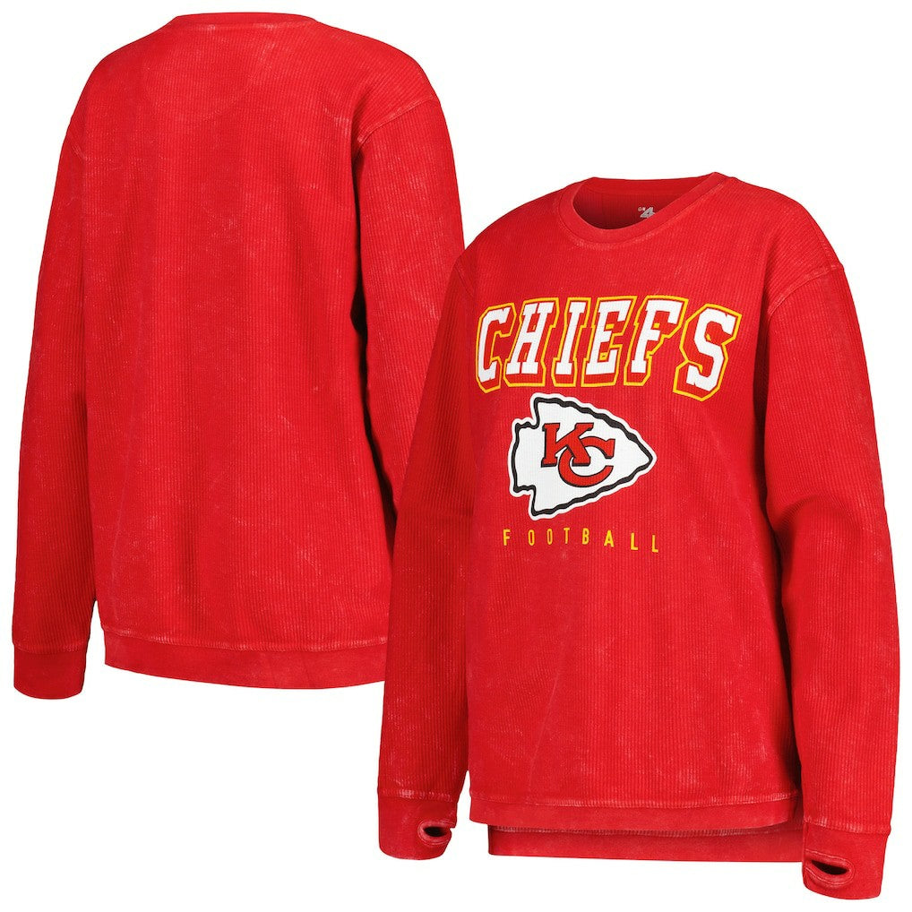 Kansas City Chiefs G-III 4Her by Carl Banks Women's Comfy Cord Pullover Sweatshirt - Red - NFL