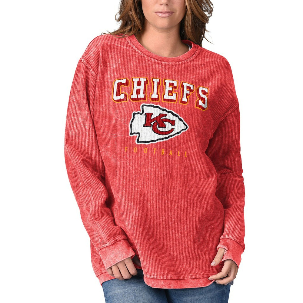 Kansas City Chiefs G-III 4Her by Carl Banks Women's Comfy Cord Pullover Sweatshirt - Red - NFL