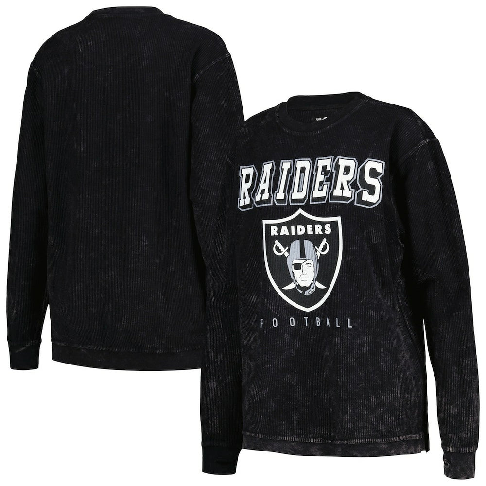 Las Vegas Raiders G-III 4Her by Carl Banks Women's Comfy Cord Pullover Sweatshirt - Black - NFL