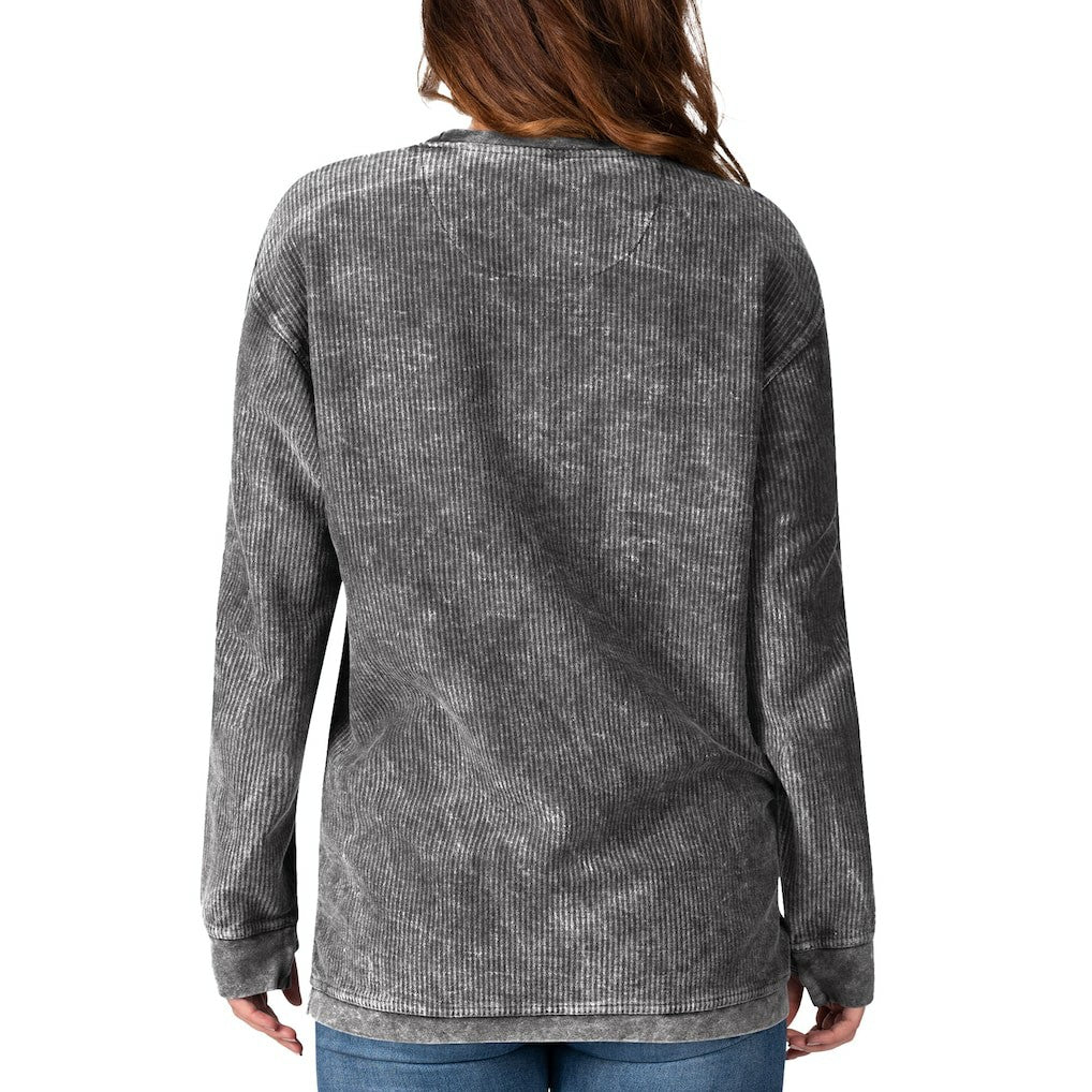 Las Vegas Raiders G-III 4Her by Carl Banks Women's Comfy Cord Pullover Sweatshirt - Black - NFL