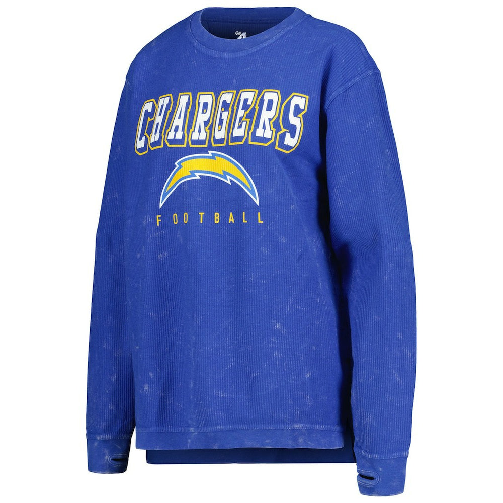 Los Angeles Chargers G-III 4Her by Carl Banks Women's Comfy Cord Pullover Sweatshirt - Powder Blue - NFL