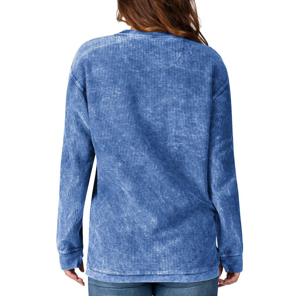 Los Angeles Rams G-III 4Her by Carl Banks Women's Comfy Cord Pullover Sweatshirt - Royal - NFL