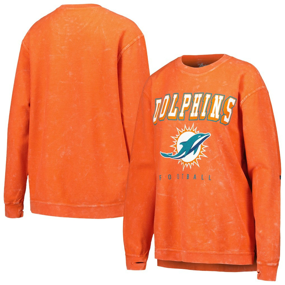 Miami Dolphins G-III 4Her by Carl Banks Women's Comfy Cord Pullover Sweatshirt - Orange - NFL