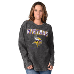 Minnesota Vikings G-III 4Her by Carl Banks Women's Comfy Cord Sweatshirt - Gray - NFL