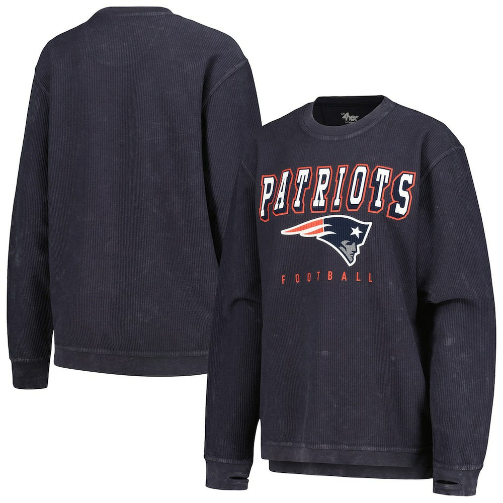 New England Patriots G-III 4Her by Carl Banks Women's Comfy Cord Pullover Sweatshirt - Navy - NFL