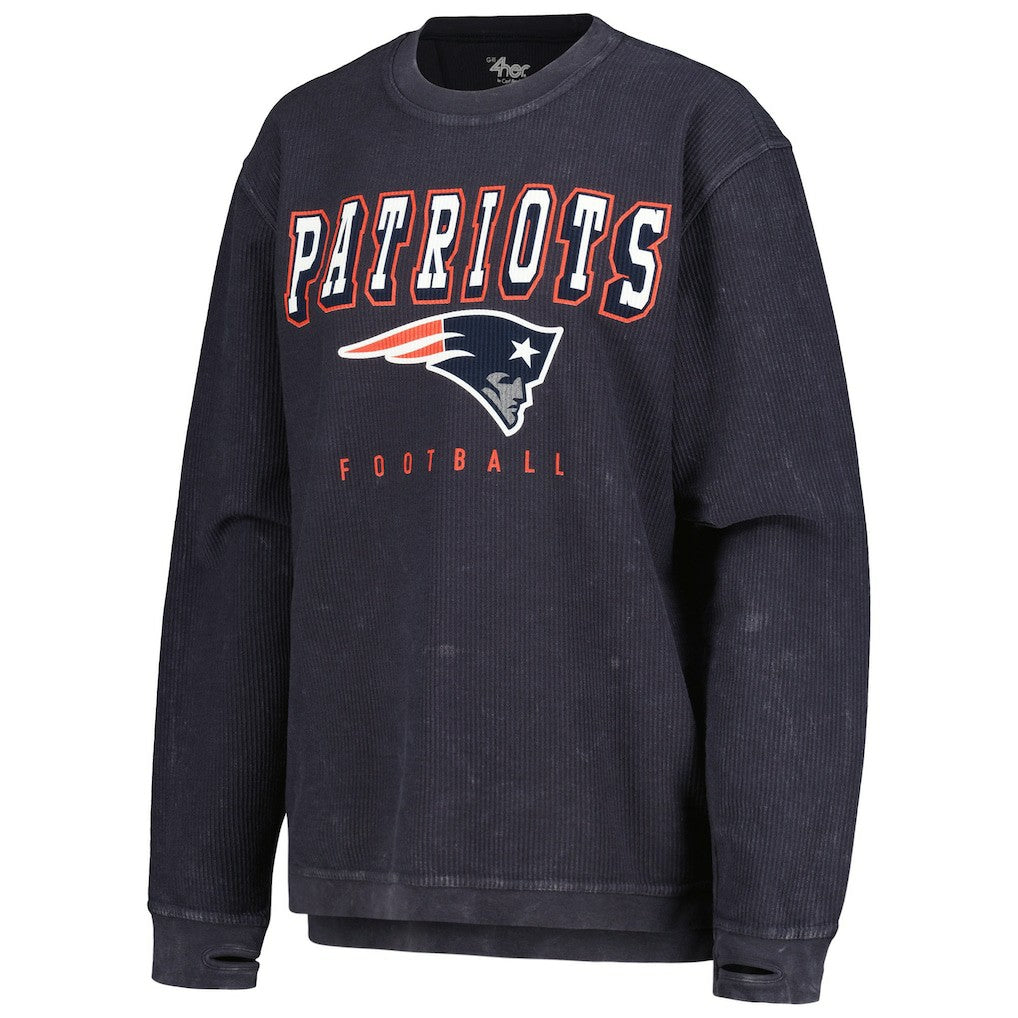 New England Patriots G-III 4Her by Carl Banks Women's Comfy Cord Pullover Sweatshirt - Navy - NFL