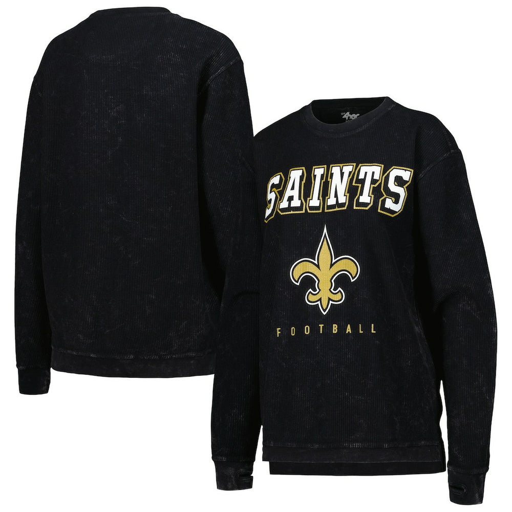 New Orleans Saints G-III 4Her by Carl Banks Women's Comfy Cord Pullover Sweatshirt - Black - NFL