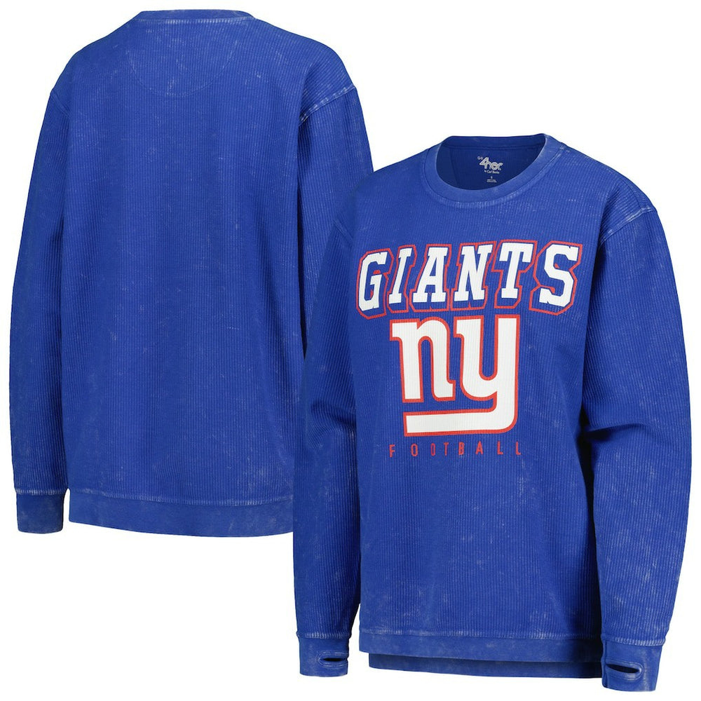 New York Giants G-III 4Her by Carl Banks Women's Comfy Cord Pullover Sweatshirt - Royal - NFL