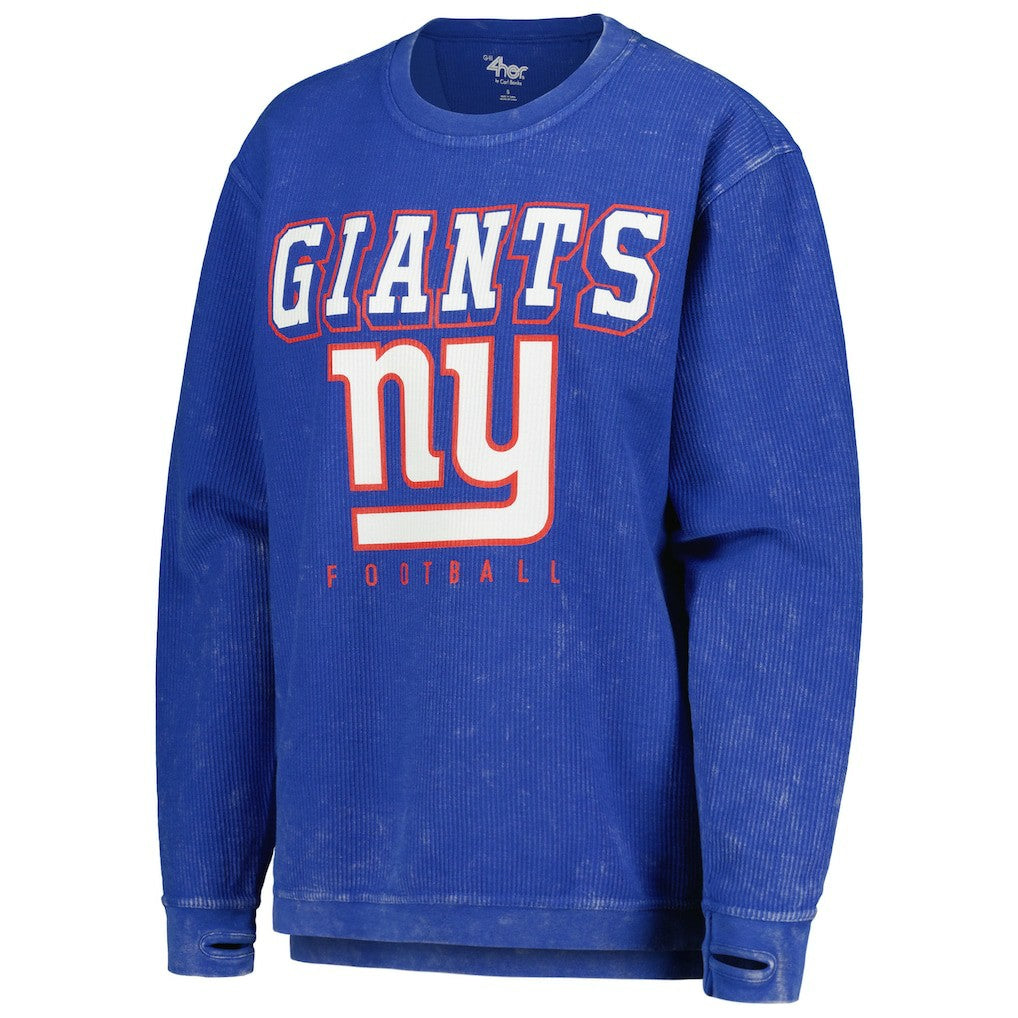 New York Giants G-III 4Her by Carl Banks Women's Comfy Cord Pullover Sweatshirt - Royal - NFL