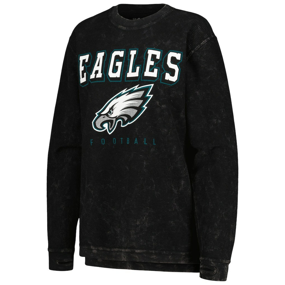 Philadelphia Eagles G-III 4Her by Carl Banks Women's Comfy Cord Pullover Sweatshirt - Black - NFL