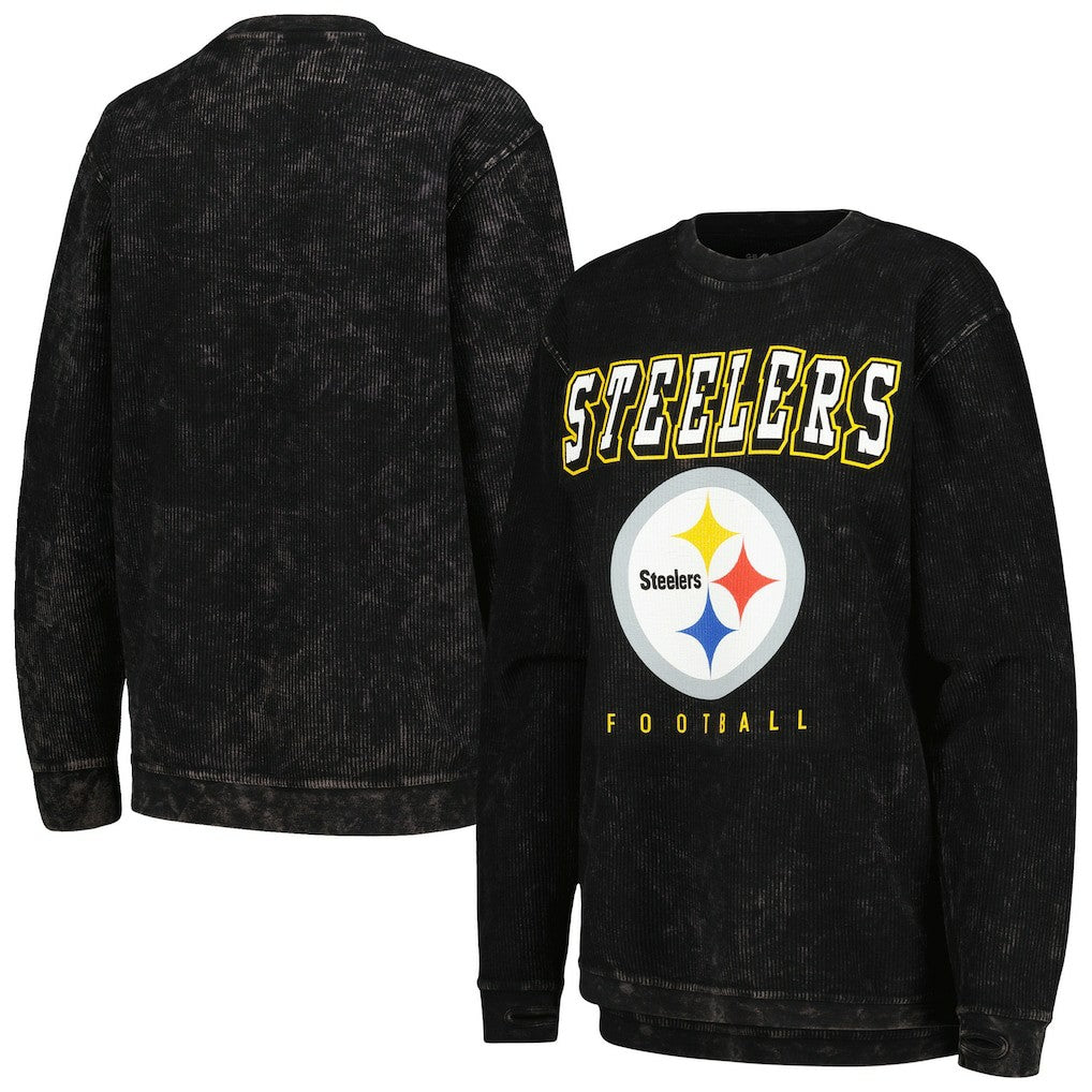 Pittsburgh Steelers G-III 4Her by Carl Banks Women's Comfy Cord Pullover Sweatshirt - Black - NFL