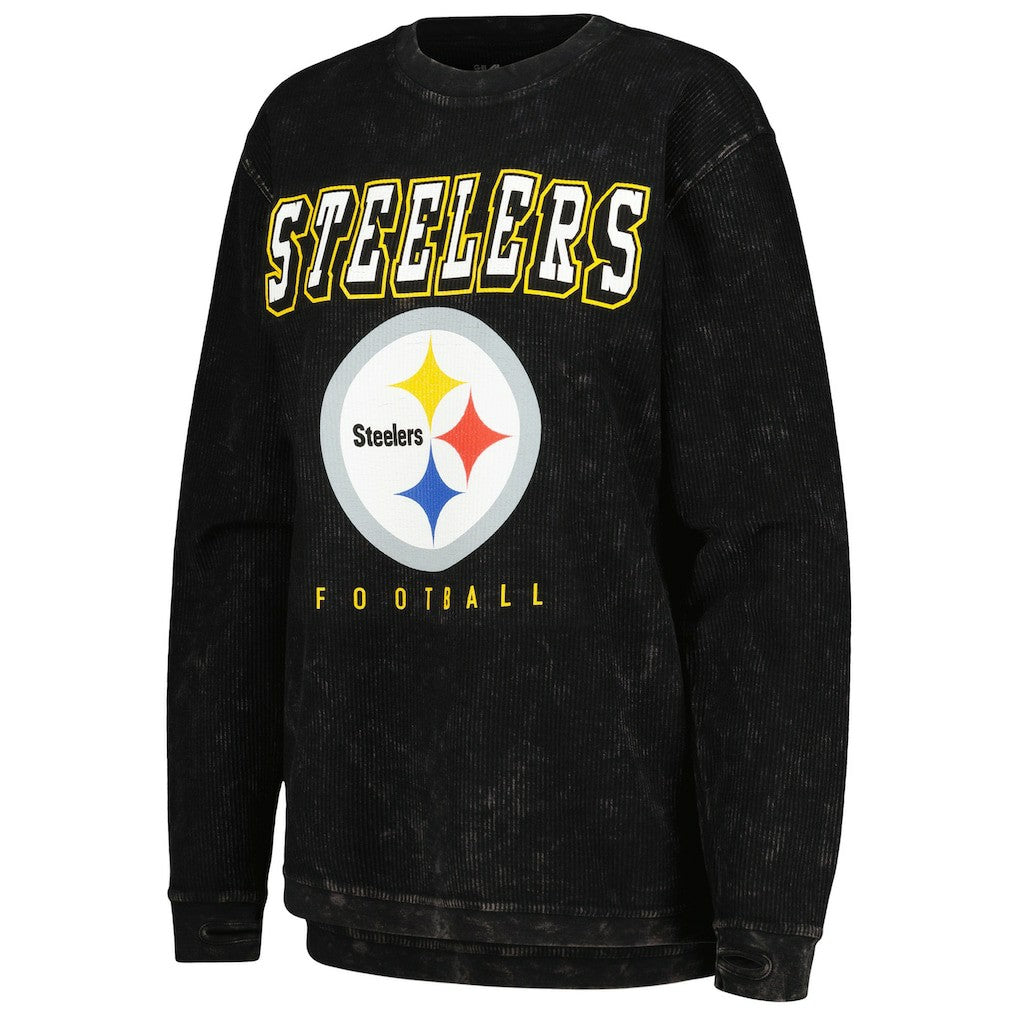 Pittsburgh Steelers G-III 4Her by Carl Banks Women's Comfy Cord Pullover Sweatshirt - Black - NFL