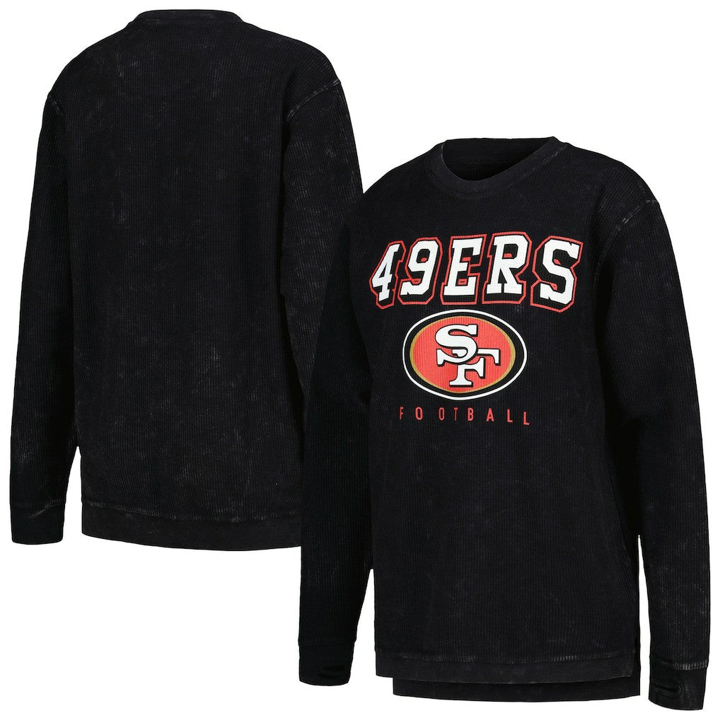 San Francisco 49ers G-III 4Her by Carl Banks Women's Comfy Cord Pullover Sweatshirt - Black - NFL