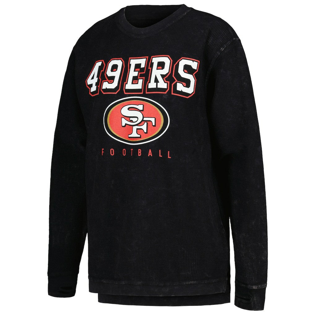 San Francisco 49ers G-III 4Her by Carl Banks Women's Comfy Cord Pullover Sweatshirt - Black - NFL