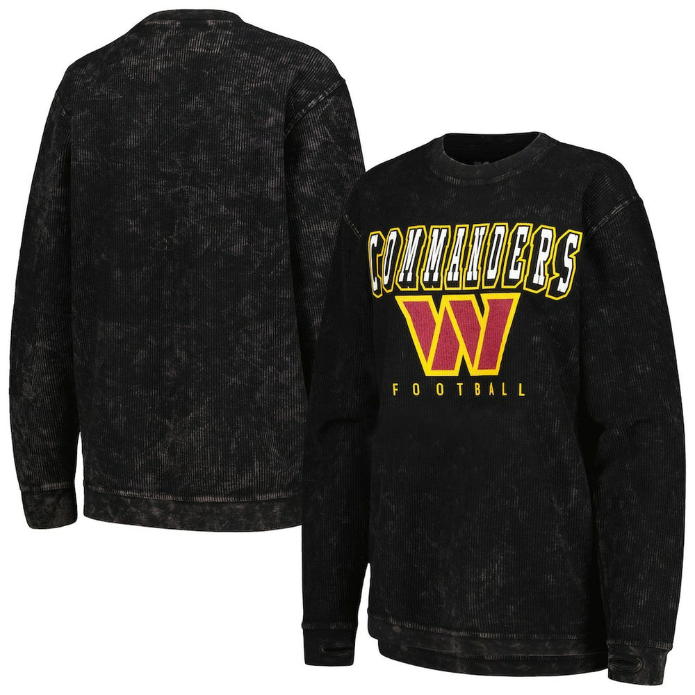 Washington Commanders G-III 4Her by Carl Banks Women's Comfy Cord Pullover Sweatshirt - Black - NFL