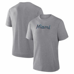 Miami Marlins Fanatics Play Tribute Tri-Blend T-Shirt Discount
