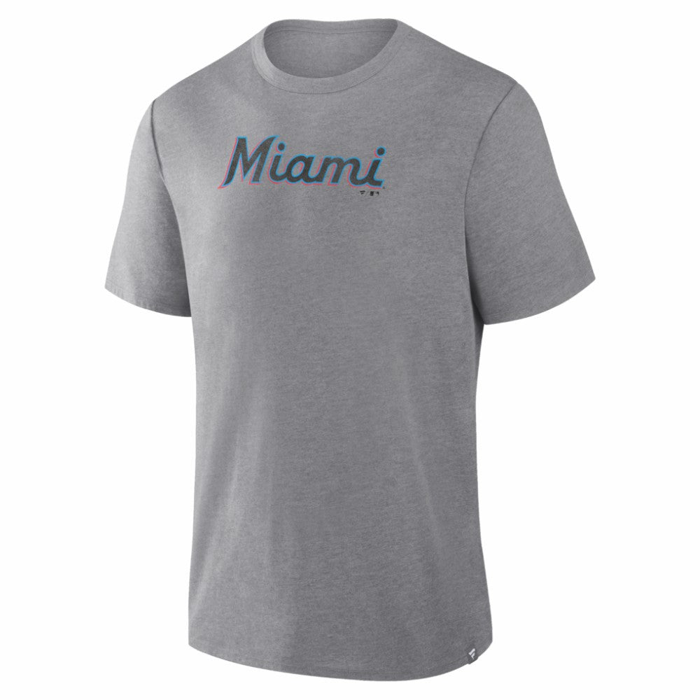 Miami Marlins Fanatics Play Tribute Tri-Blend T-Shirt Discount