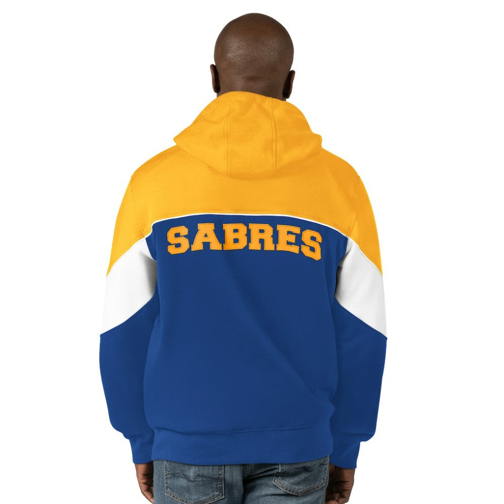 Buffalo Sabres Starter Power Forward Full-Zip Hoodie - Royal/Gold | NHL Lifestyle