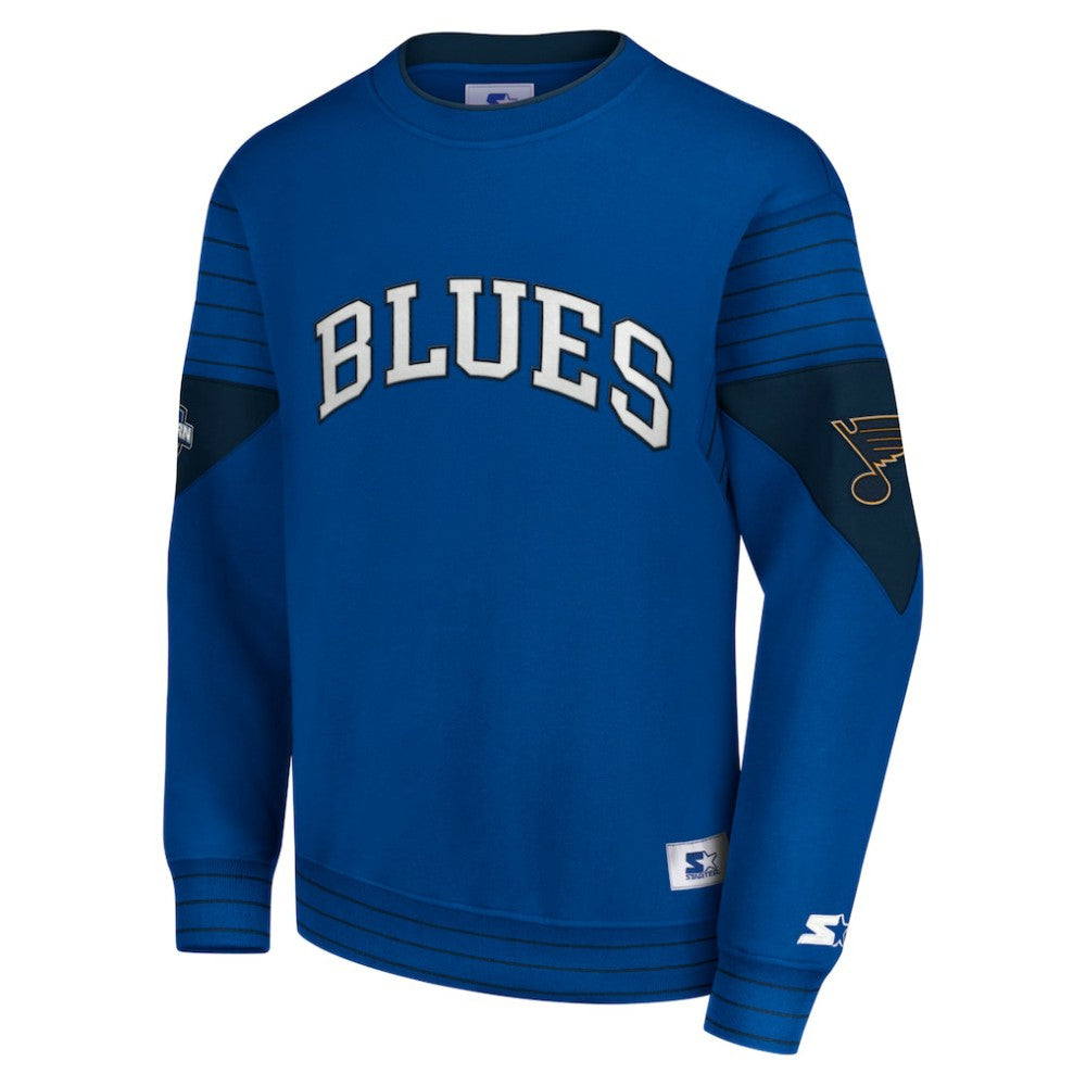 St. Louis Blues Starter Faceoff Pullover Sweatshirt - Blue | NHL discount