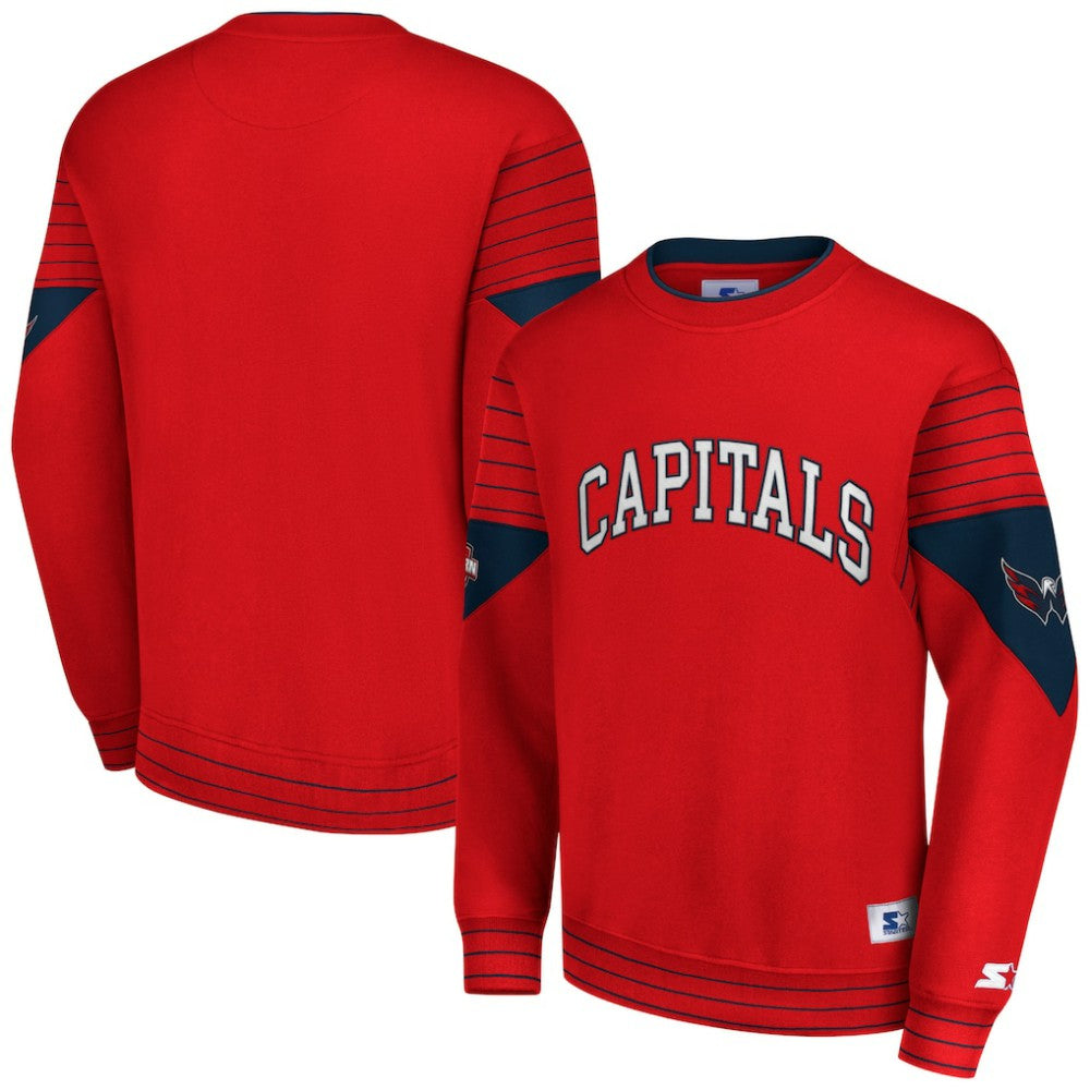 Washington Capitals Starter Faceoff Pullover Sweatshirt - Red | NHL online