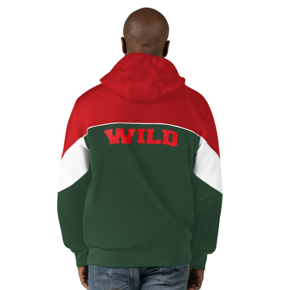 Minnesota Wild Starter Power Forward Full-Zip Hoodie - Green/Red | NHL sale