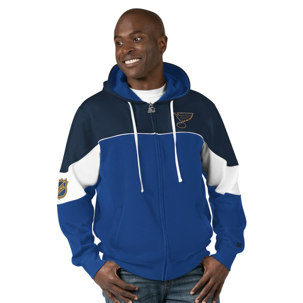 St. Louis Blues Starter Power Forward Full-Zip Hoodie - Blue/Navy | NHL discount