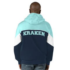 Seattle Kraken Starter Power Forward Full-Zip Hoodie - Navy/Light Blue | NHL discount