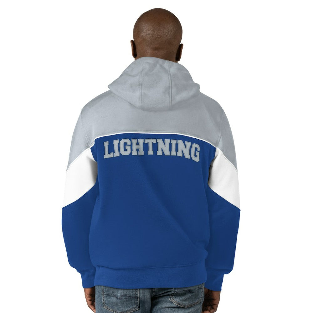 Tampa Bay Lightning Starter Power Forward Full-Zip Hoodie - Blue/Gray | NHL Lifestyle