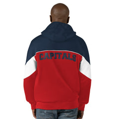 Washington Capitals Starter Power Forward Full-Zip Hoodie - Red/Navy | NHL Lifestyle