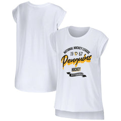 Pittsburgh Penguins WEAR by Erin Andrews Women's Domestic Tank Top - White | NHL on sale