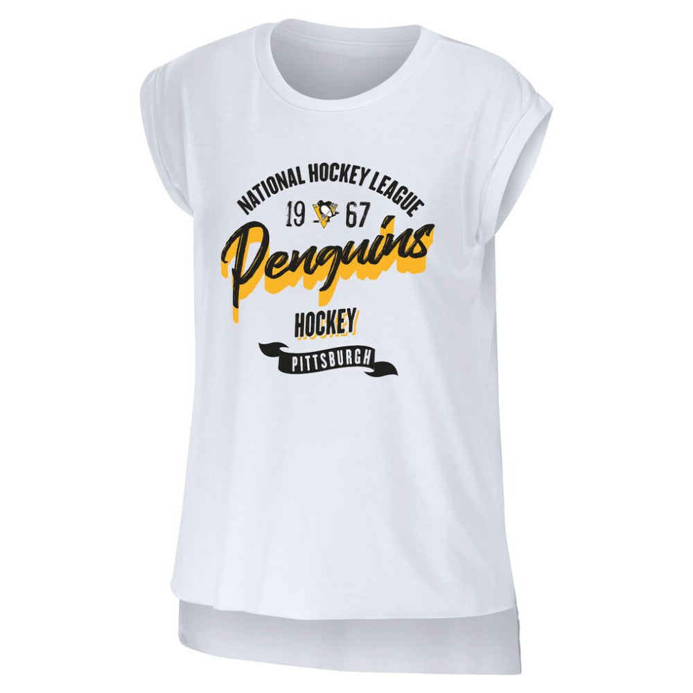 Pittsburgh Penguins WEAR by Erin Andrews Women's Domestic Tank Top - White | NHL on sale