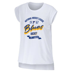 St. Louis Blues WEAR by Erin Andrews Women's Domestic Tank Top - White | NHL online