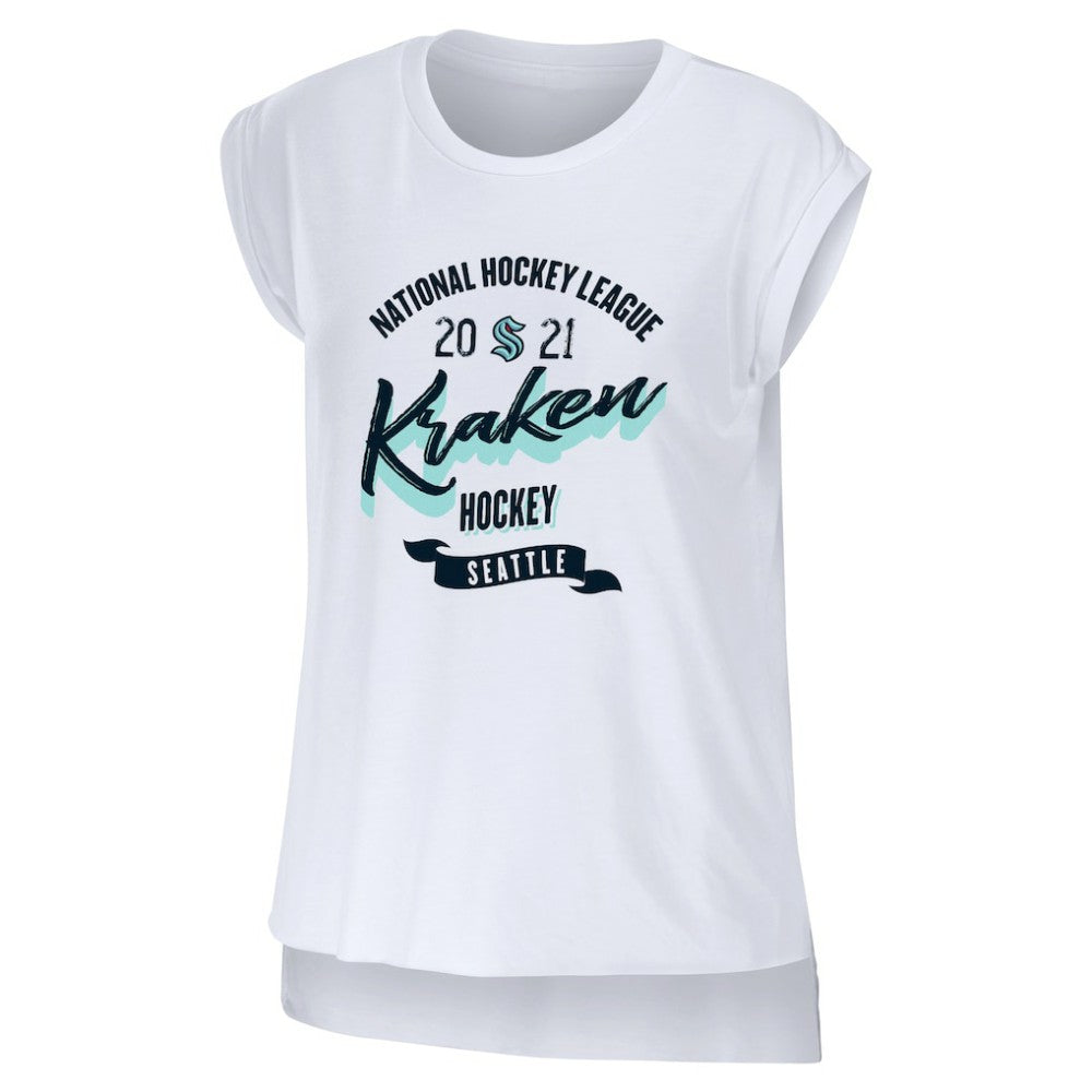 Seattle Kraken WEAR by Erin Andrews Women's Domestic Tank Top - White | NHL near me