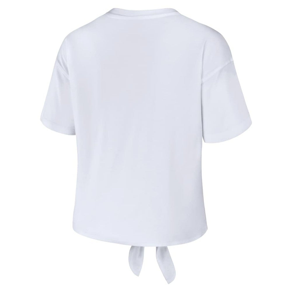 Pittsburgh Penguins WEAR by Erin Andrews Women's Front Knot T-Shirt - White | NHL Lifestyle