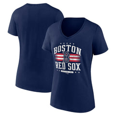 Boston Red Sox Women's Americana Team V-Neck T-Shirt Discount