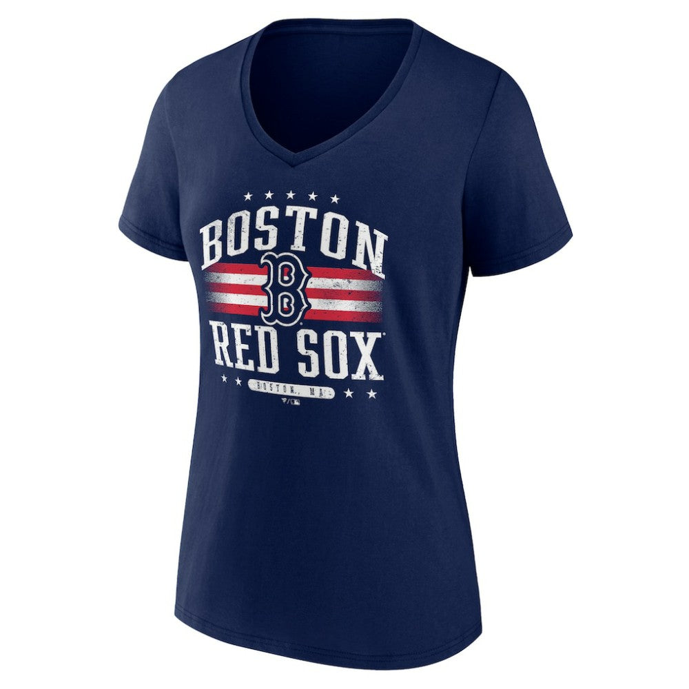 Boston Red Sox Women's Americana Team V-Neck T-Shirt Discount