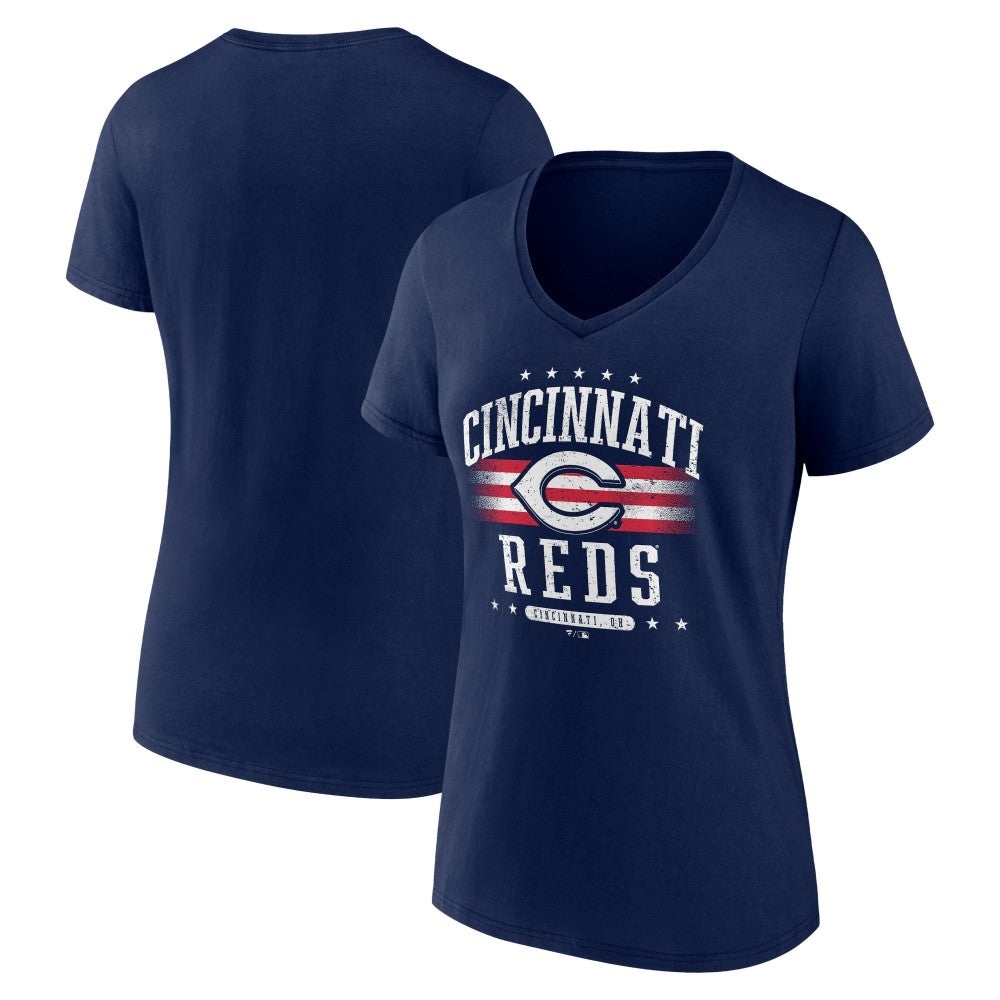 Cincinnati Reds Women's Americana Team V-Neck T-Shirt Near Me