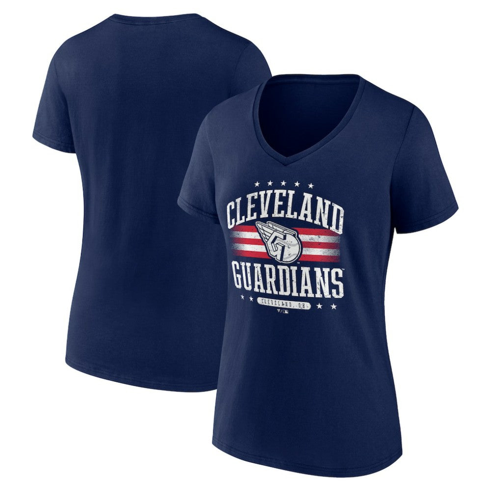 Cleveland Guardians Women's Americana Team V-Neck T-Shirt Outlet