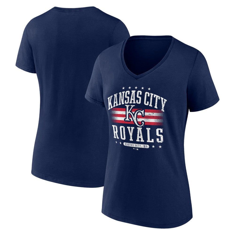 Kansas City Royals Women's Americana Team V-Neck T-Shirt for sale
