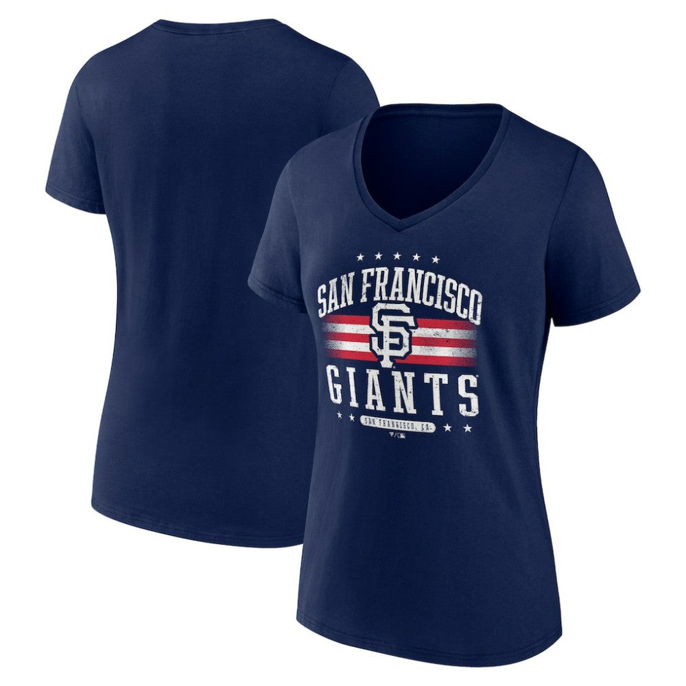 San Francisco Giants Women's Americana Team V-Neck T-Shirt for sale
