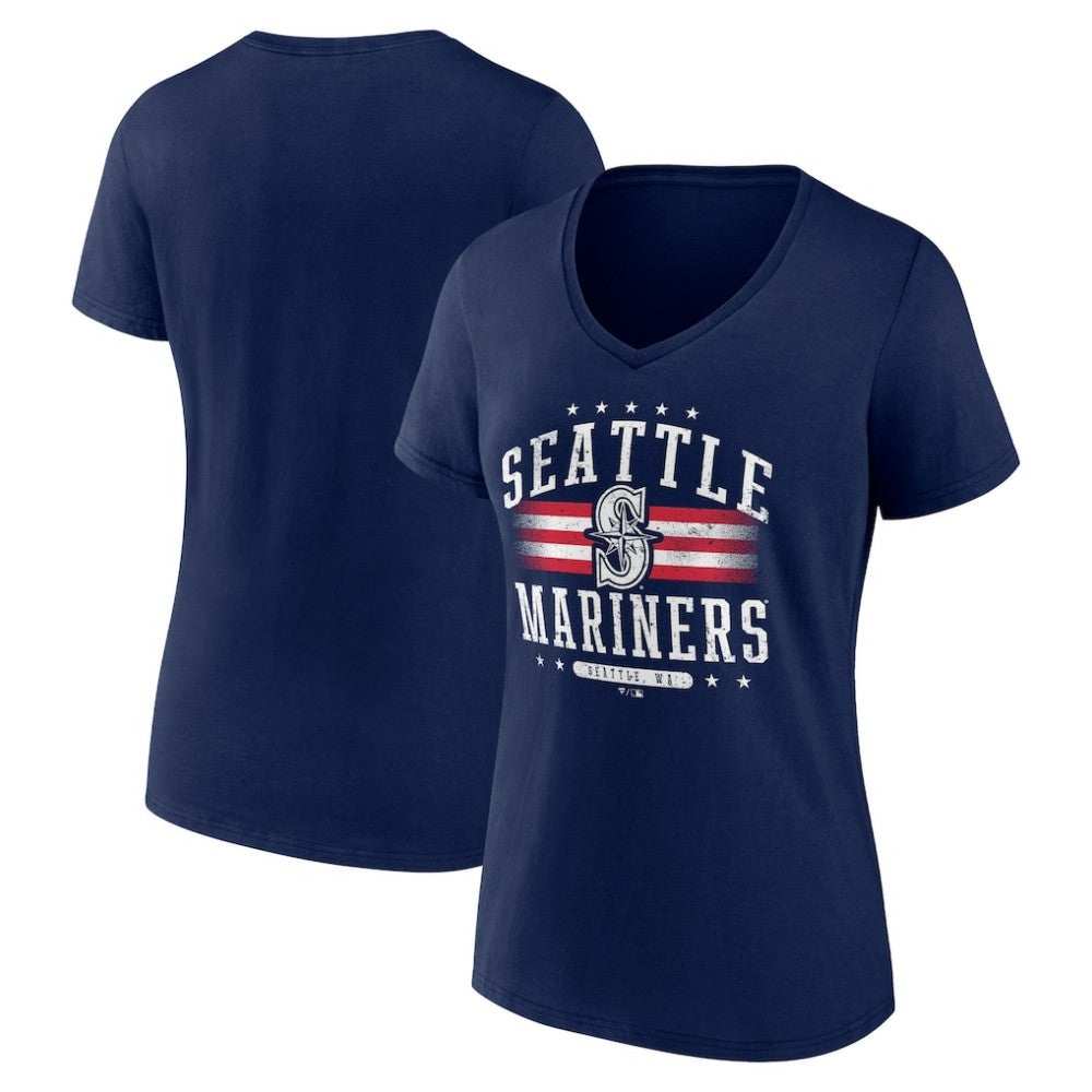 Seattle Mariners Women's Americana Team V-Neck T-Shirt Online
