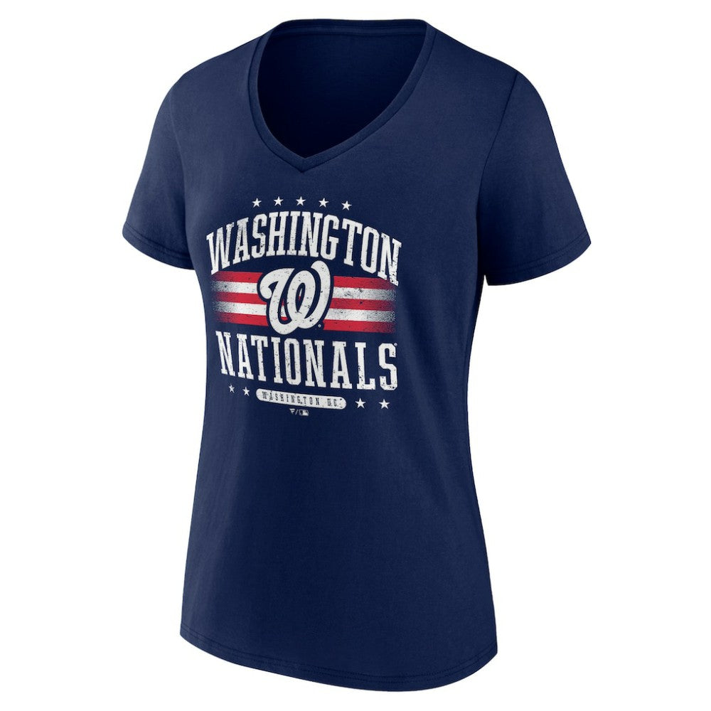 Washington Nationals Women's Americana Team V-Neck T-Shirt Discount
